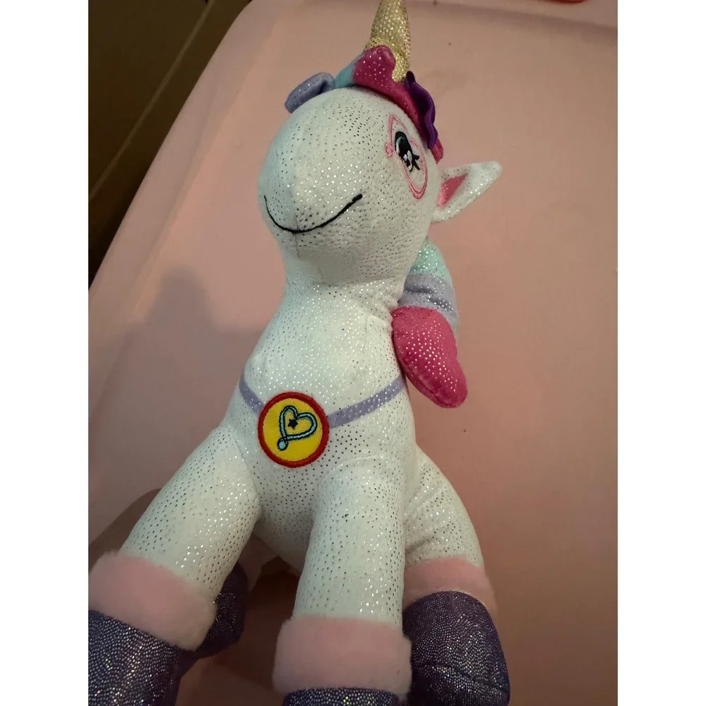 JoJo Siwa Nickelodeon Unicorn‎ Plush White Glitter Rainbow Mane Stuffed Animal